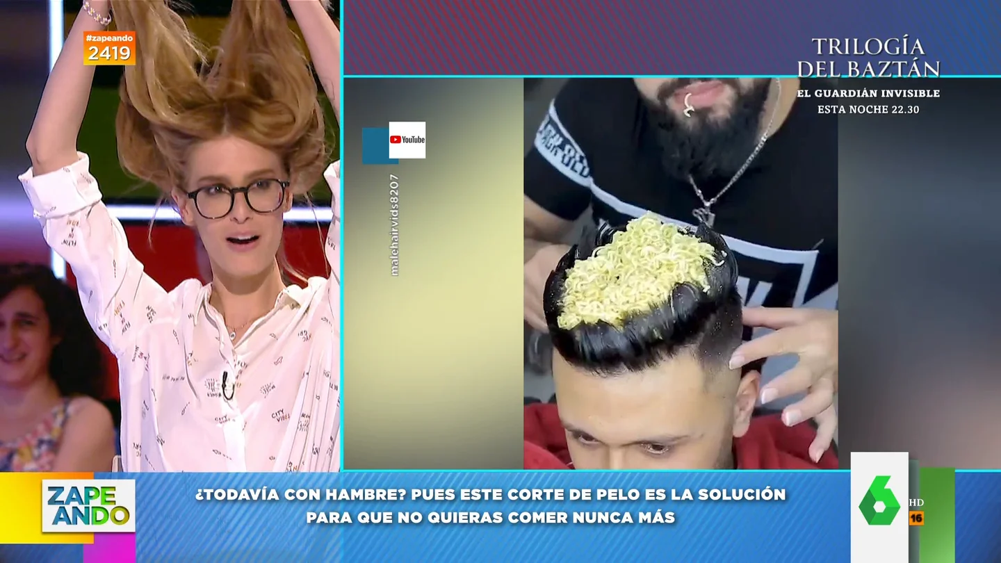 La solución de un peluquero para comer fideos chinos sin usar vajilla La solución de un peluquero para comer fideos chinos sin usar vajilla