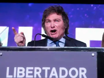 El economista ultraliberal Javier Milei, tras conocer los resultados de las primarias en Argentina