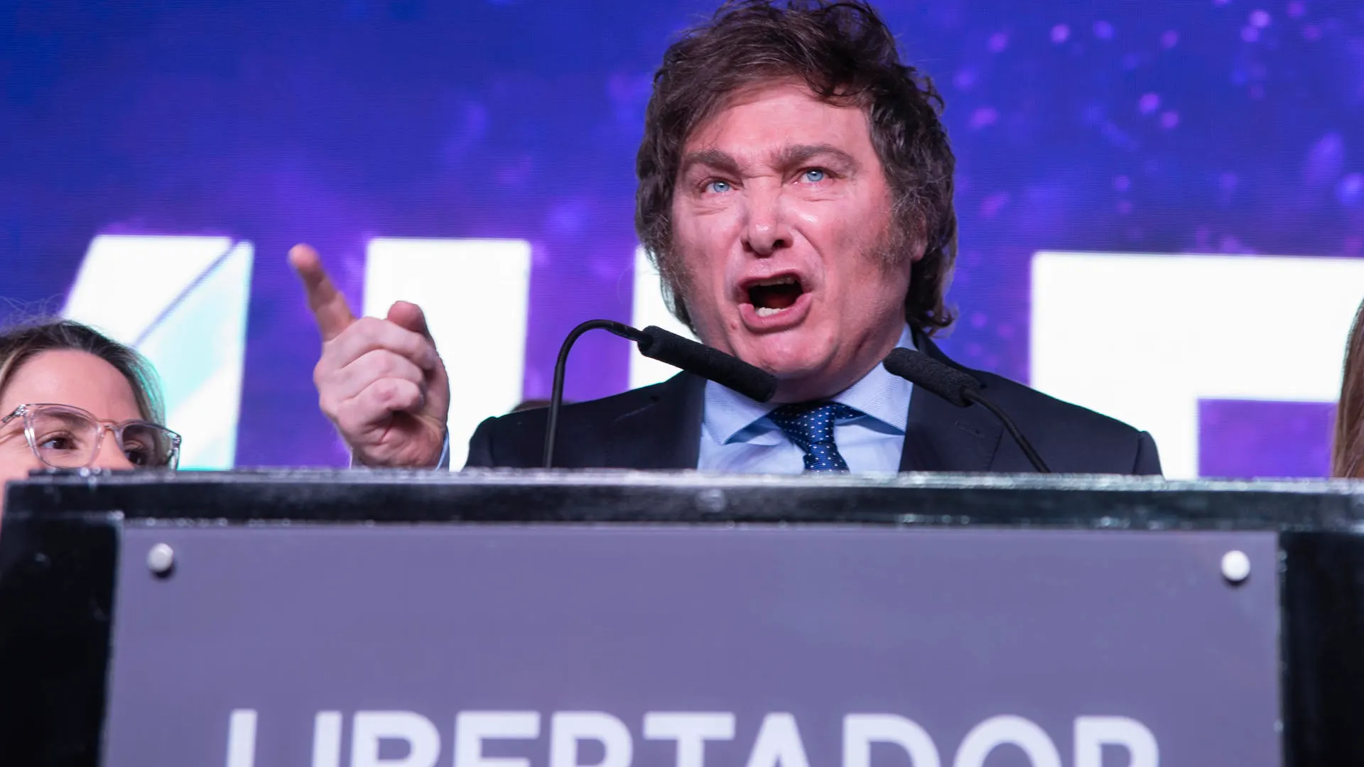 El economista ultraliberal Javier Milei, tras conocer los resultados de las primarias en Argentina