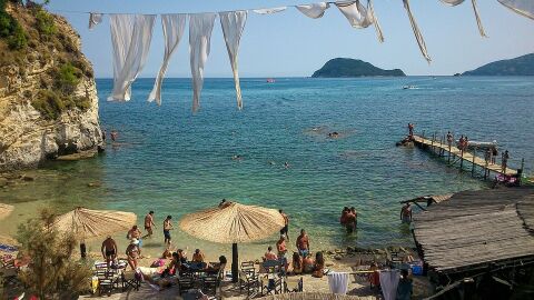 Playa en la isla de Zante o Zakynthos