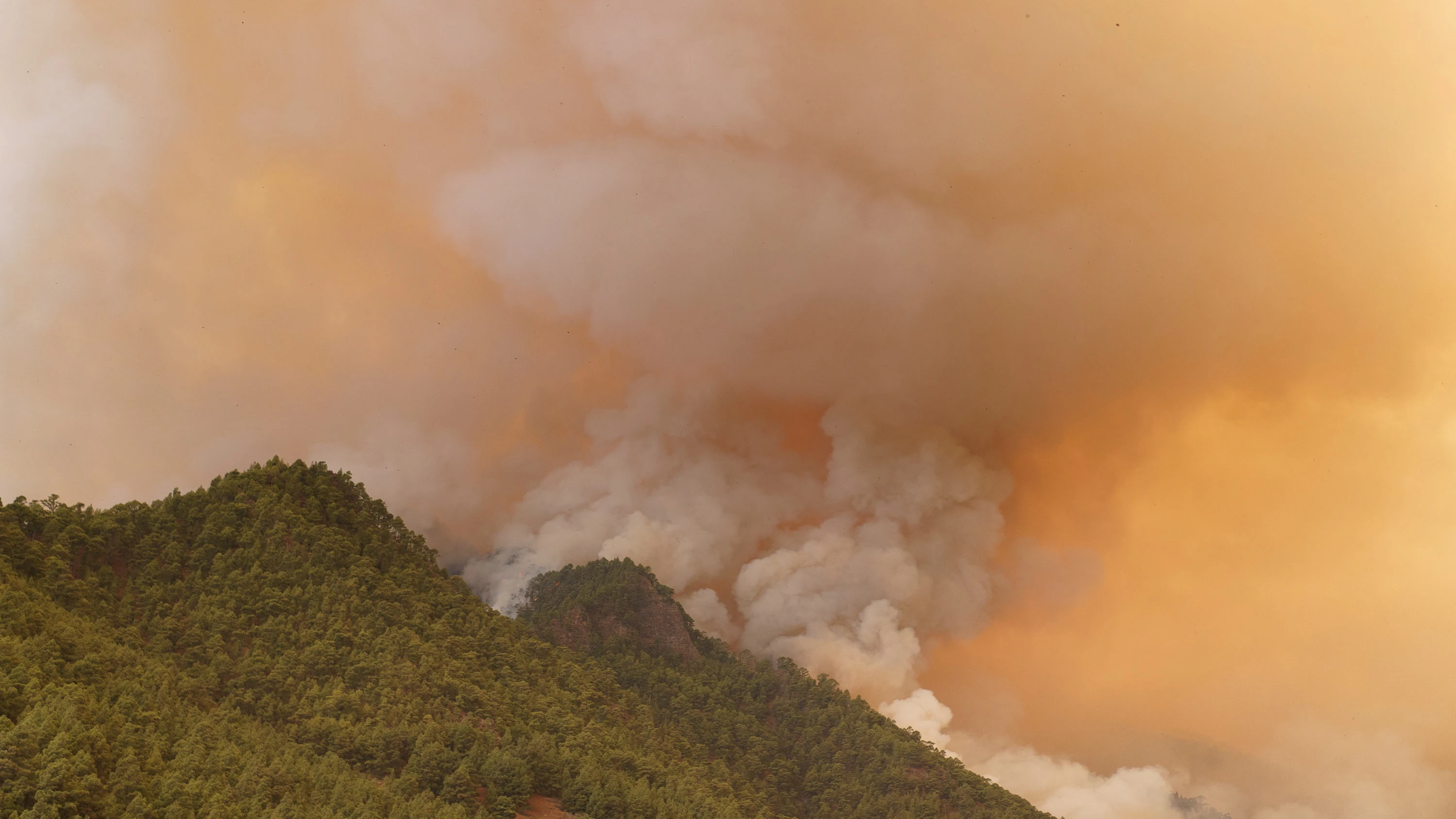 Imagen del incendio que afecta a Tenerife