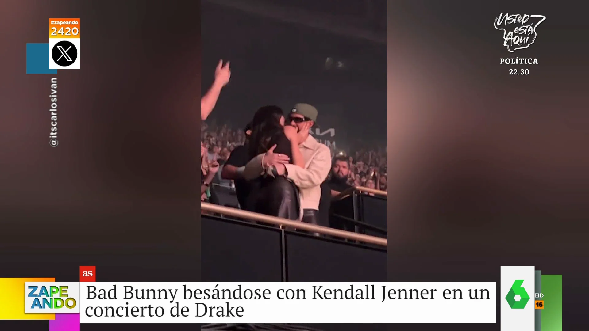 ¿La pareja del año? Kendall Jenner y Bad Bunny se muestran así de cariñosos en un concierto de Drake 