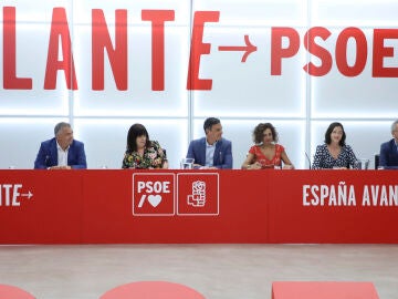 Pedro Sánchez en la reunión de la Ejecutiva del PSOE