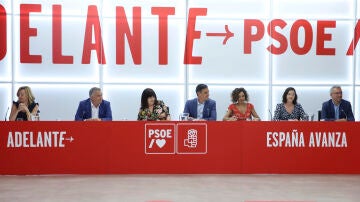 Pedro Sánchez en la reunión de la Ejecutiva del PSOE