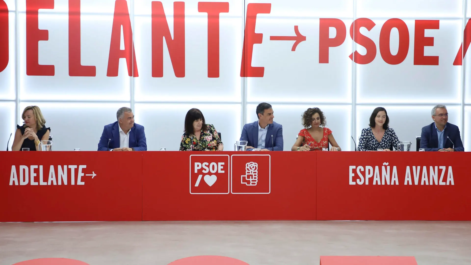 Pedro Sánchez en la reunión de la Ejecutiva del PSOE