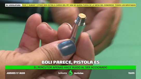 Un boli, un muelle y una bala del calibre 22: así son los bolis pistola Un boli, un muelle y una bala del calibre 22: así son los bolis pistola