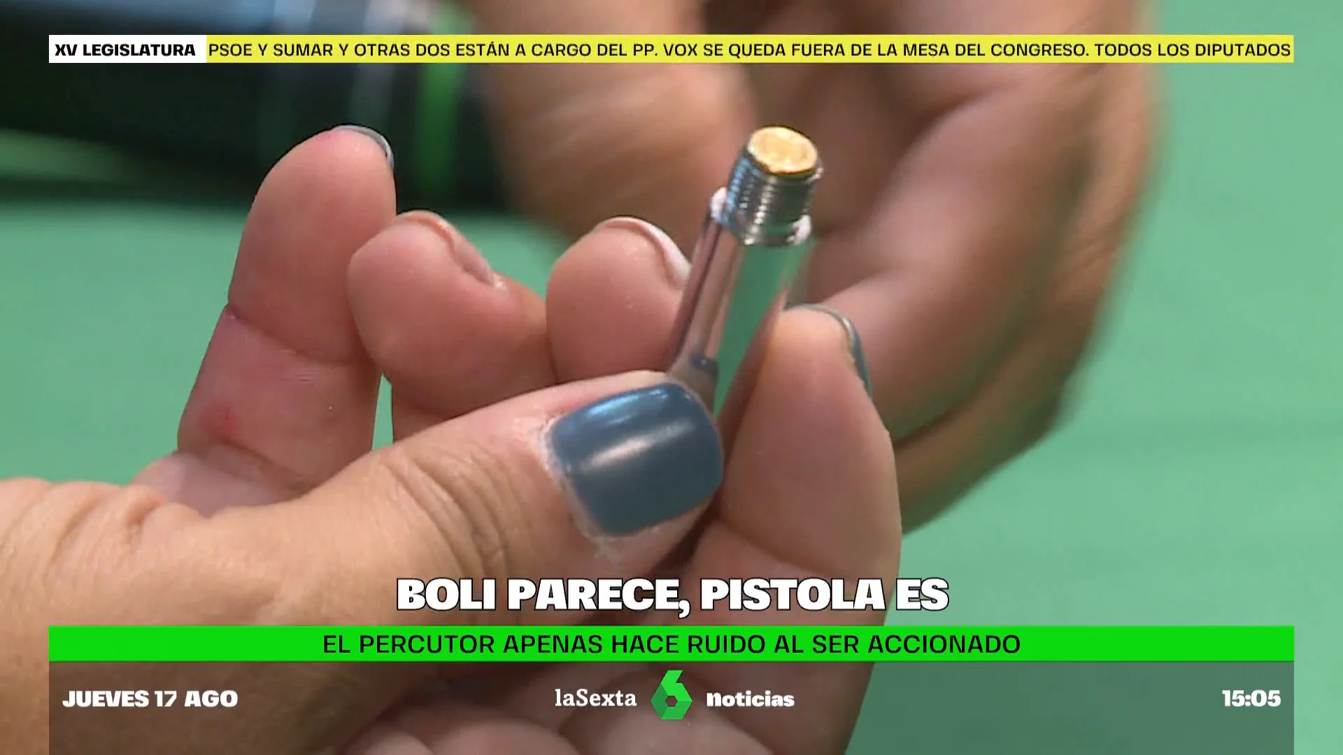 Un boli, un muelle y una bala del calibre 22: así son los bolis pistola