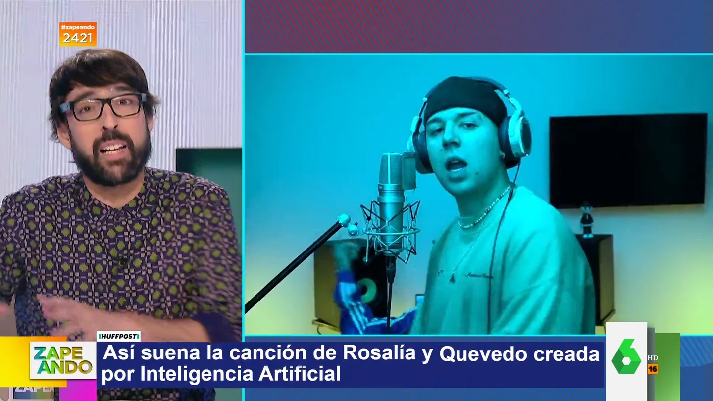 "Un pelotazo increíble": Así suena la canción de Rosalía y Quevedo creada por inteligencia artificial "Un pelotazo increíble": Así suena la canción de Rosalía y Quevedo creada por inteligencia artificial