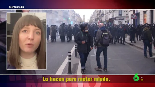 Mathilde Caillard, decidida a continuar las protestas contra la reforma de las pensiones en Francia Mathilde Caillard, decidida a continuar las protestas contra la reforma de las pensiones en Francia