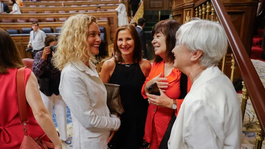 Meritxell Batet, Cristina Narbona a su llegada al Congreso. Meritxell Batet, Cristina Narbona a su llegada al Congreso.