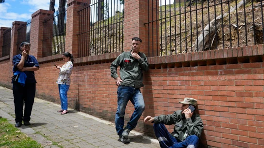 Personas afectadas por los temblores en Bogotá (Colombia) Personas afectadas por los temblores en Bogotá (Colombia)