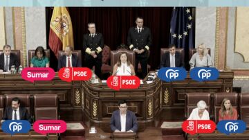 Los miembros de la Mesa del Congreso de los Diputados