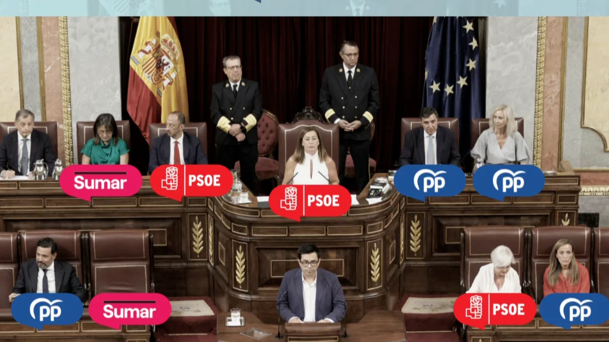 Los miembros de la Mesa del Congreso de los Diputados