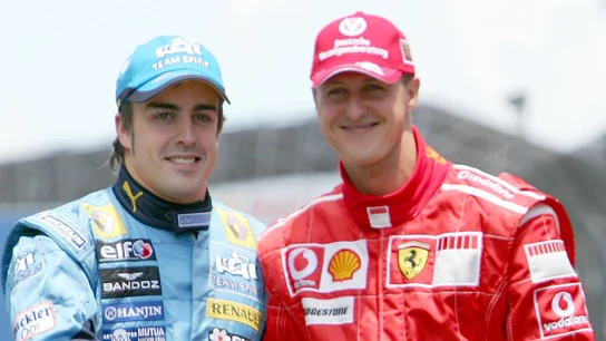 Fernando Alonso, con Michael Schumacher Fernando Alonso, con Michael Schumacher