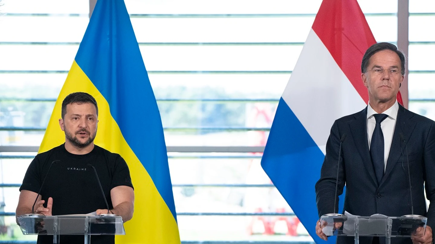 Zelenski junto al primer ministro de Países Bajos Zelenski junto al primer ministro de Países Bajos