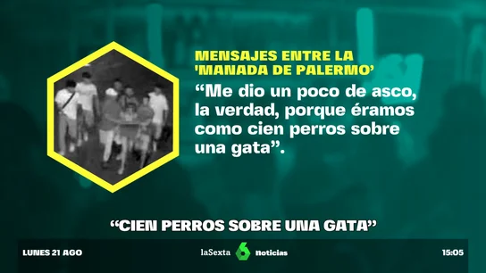 “Cien perros sobre una gata”, ”como una porno”, “la voy a reventar por denunciar” — los sórdidos detalles de ‘la manada de Palermo’ “Cien perros sobre una gata”, ”como una porno”, “la voy a reventar por denunciar” — los sórdidos detalles de ‘la manada de Palermo’