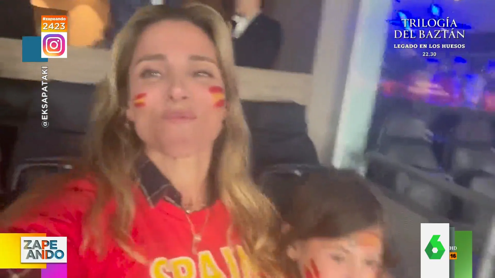 Así celebró Elsa Pataky en el estadio la victoria de España en el Mundial femenino