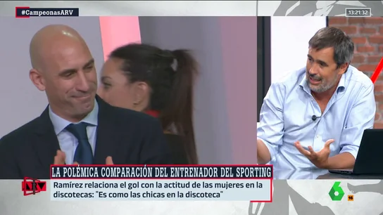 Carlos E. Cué, sobre el beso de Rubiales a Jenni Hermoso: "Ella no tiene libertad plena para reaccionar" Carlos E. Cué, sobre el beso de Rubiales a Jenni Hermoso: "Ella no tiene libertad plena para reaccionar"