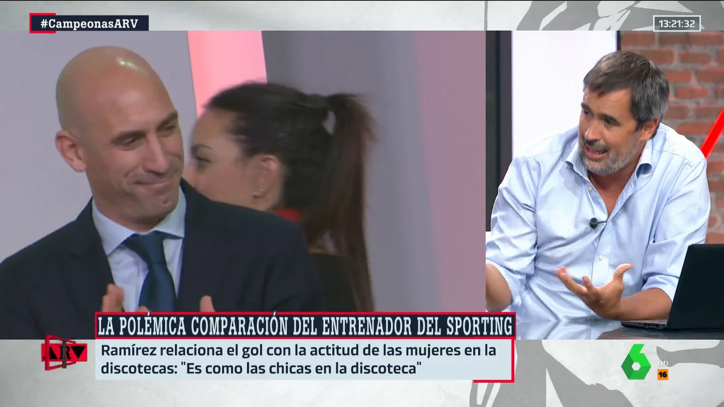 Carlos E. Cué, sobre el beso de Rubiales a Jenni Hermoso: "Ella no tiene libertad plena para reaccionar" Carlos E. Cué, sobre el beso de Rubiales a Jenni Hermoso: "Ella no tiene libertad plena para reaccionar"