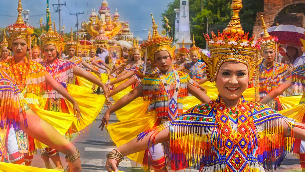 Desfile del Festival del Décimo Mes Lunar. Tailandia