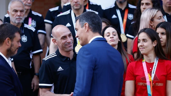 Francos, Pedro Sánchez y Luis Rubiales Pedro Sánchez y Luis Rubiales
