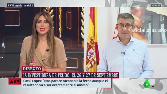 Patxi López, sobre Feijóo: "Es una investidura fallida que va a bloquear un mes el país" Patxi López, sobre Feijóo: "Es una investidura fallida que va a bloquear un mes el país"