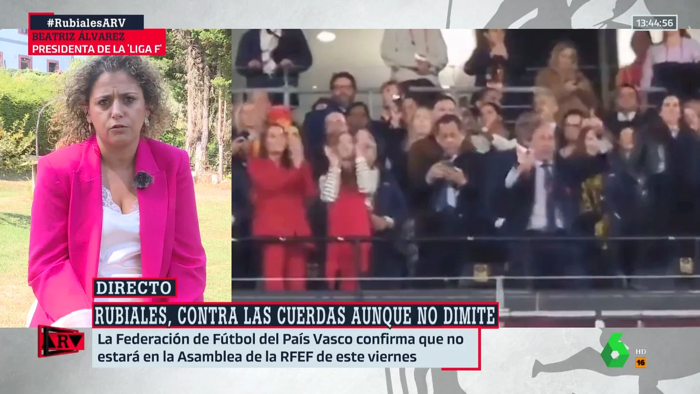 La presidenta de la 'Liga F' desvela que ella también sufrió gestos machistas por parte de Rubiales La presidenta de la 'Liga F' desvela que ella también sufrió gestos machistas por parte de Rubiales