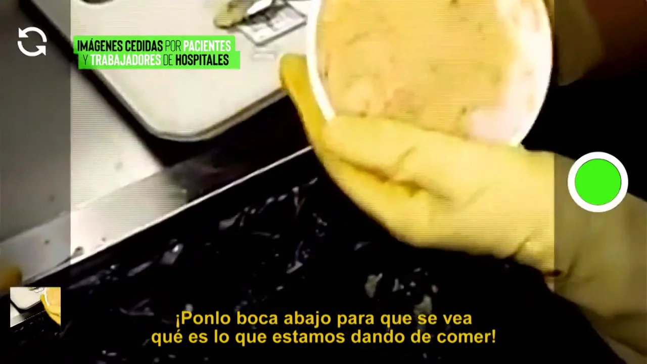 Las indignantes imágenes de la comida de los hospitales: "Que se vea lo que estamos dando de comer"