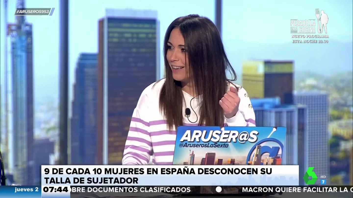 Patricia Benítez desvela su truco para saber qué talla de sujetador usar Patricia Benítez desvela su truco para saber qué talla de sujetador usar