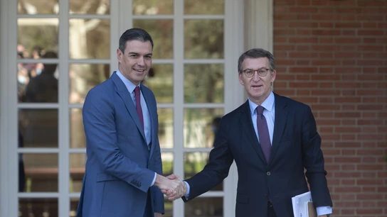 El presidente del Gobierno en funciones, Pedro Sánchez, y el líder del PP, Alberto Núñez Feijóo. El presidente del Gobierno en funciones, Pedro Sánchez, y el líder del PP, Alberto Núñez Feijóo.