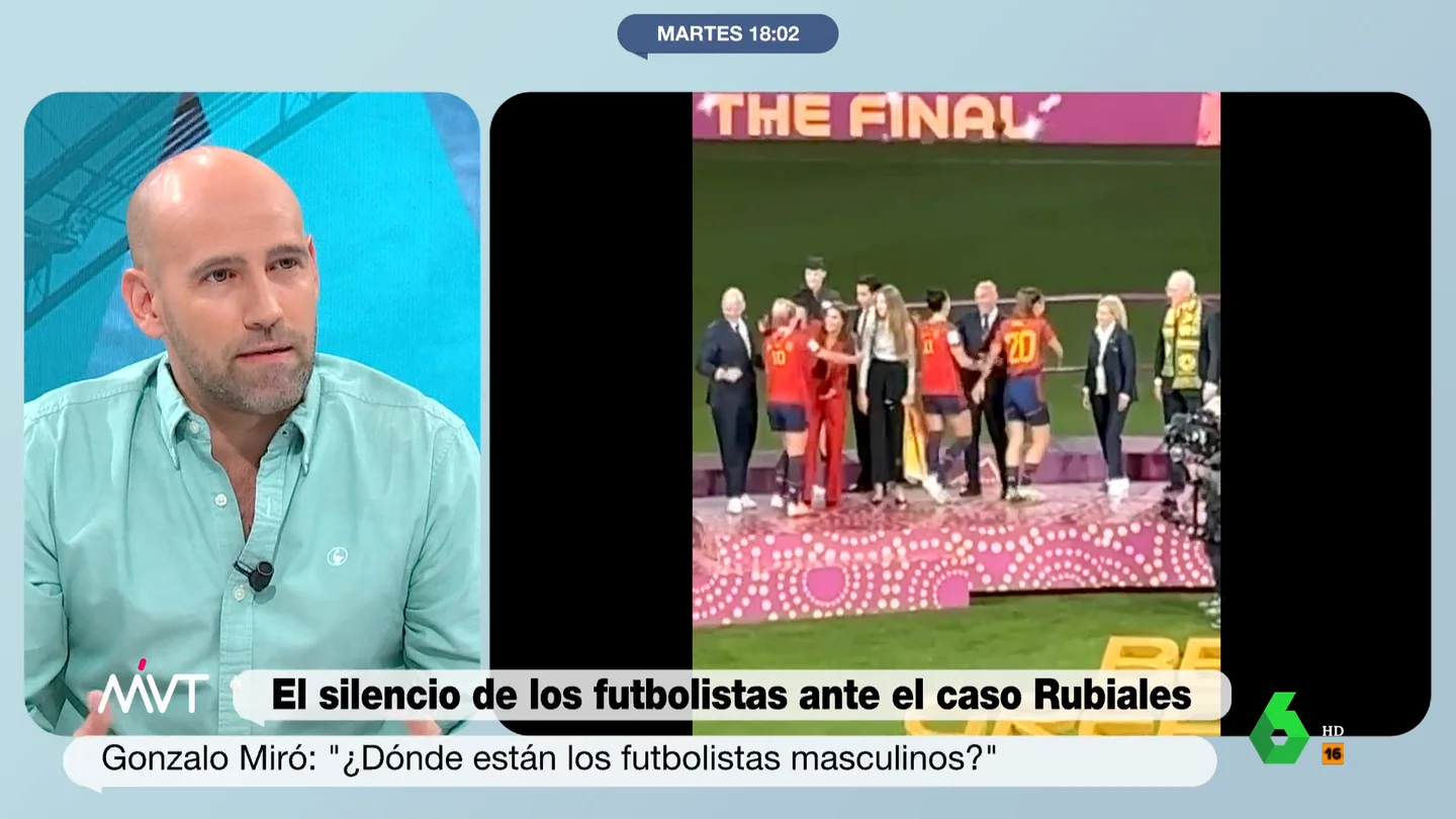 Gonzalo Miró sobre el silencio ante el caso Rubiales: "Me está decepcionando mucho el fútbol masculino" Gonzalo Miró sobre el silencio ante el caso Rubiales: "Me está decepcionando mucho el fútbol masculino"