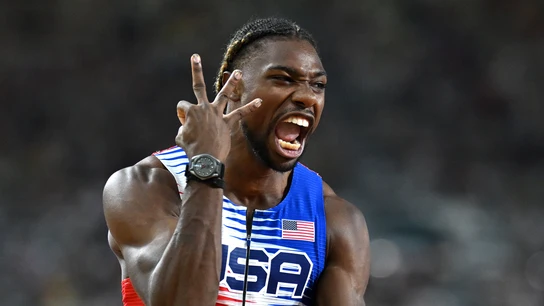 Noah Lyles, el próximo Bolt, enfurece a las estrellas de la NBA: "¿Campeones del mundo de qué?" Noah Lyles, el próximo Bolt, enfurece a las estrellas de la NBA: "¿Campeones del mundo de qué?"