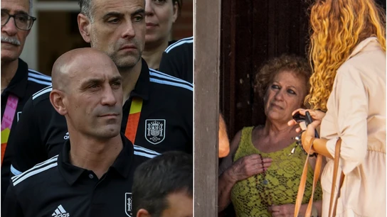 Rubiales y su madre Rubiales y su madre