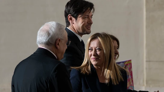 Giorgia Meloni, junto a su pareja Andrea Giambruno Giorgia Meloni, junto a su pareja Andrea Giambruno