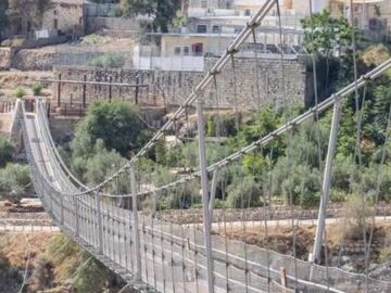 Puente colgante. Jerusalén