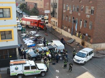 At least 63 dead and several injured in a fire in a building in Johannesburg, South Africa