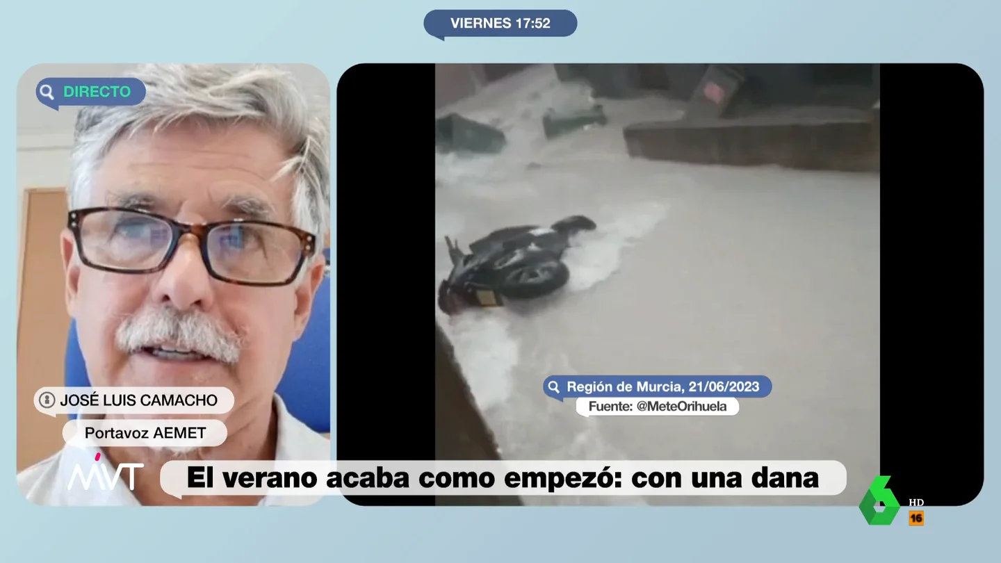 El portavoz de la AEMET advierte de las tormentas violentas que trae la DANA: "Lloverá en todas partes" El portavoz de la AEMET advierte de las tormentas violentas que trae la DANA: "Lloverá en todas partes"