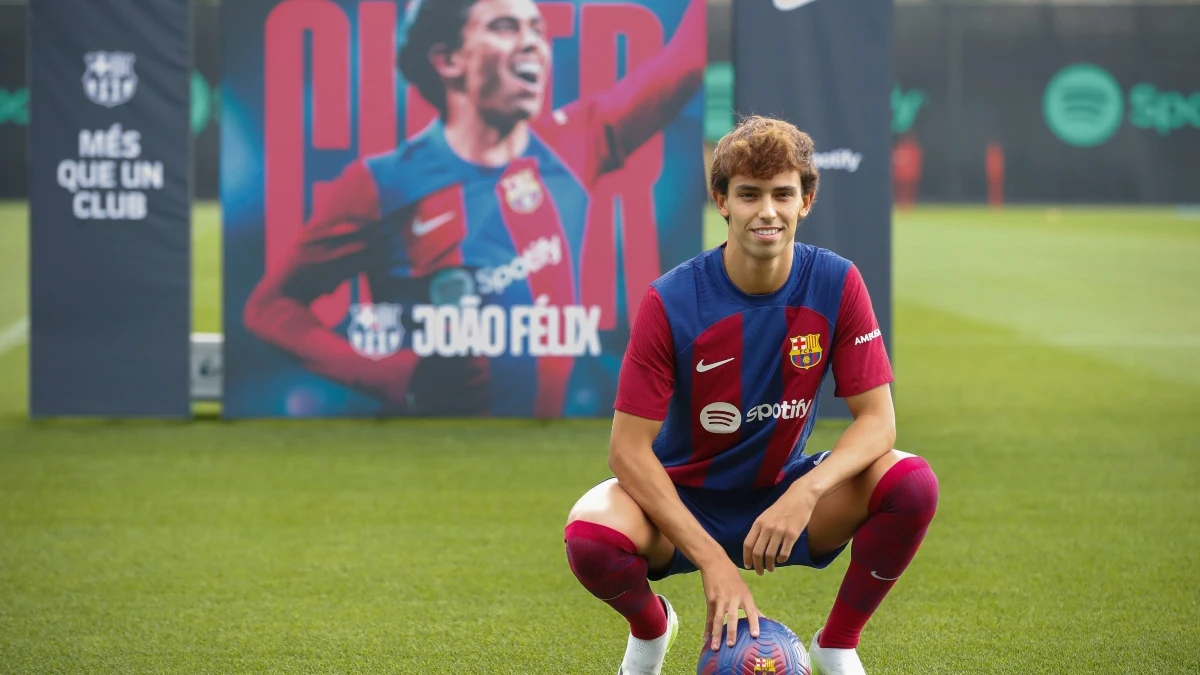 Joao Félix, con la camiseta del Barça