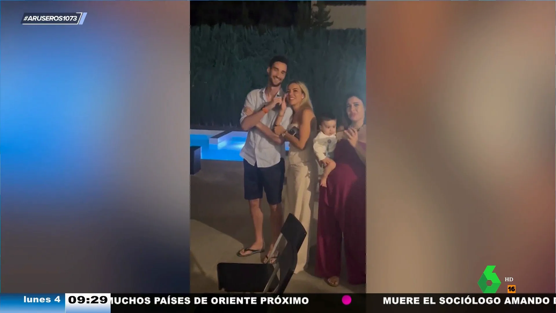 El emocionante vídeo de Sergio Rico y Alba Silva escuchando a Juanlu Montoya cantar 'Te lo mereces'