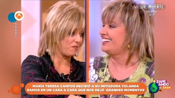 El divertido 'cara a cara' entre María Teresa Campos y su imitadora Yolanda Ramos en su programa