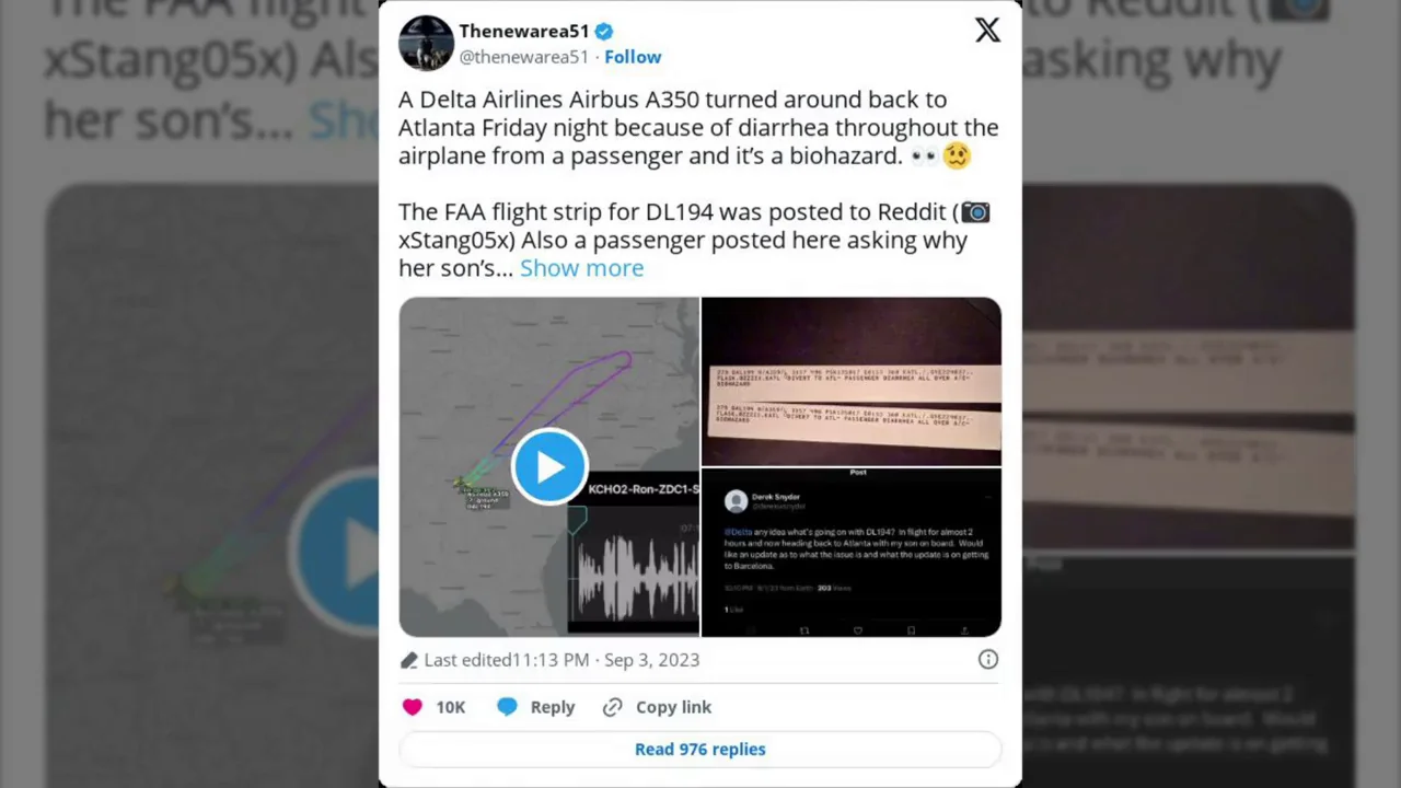 Un avión que se dirigía a Barcelona se ve obligado a dar media vuelta por la 'diarrea' de un pasajero Un avión que se dirigía a Barcelona se ve obligado a dar media vuelta por la 'diarrea' de un pasajero