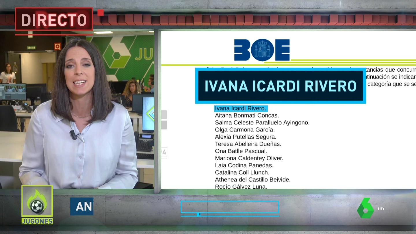 Error en el BOE con las campeonas del mundo: confunden a la capitana Ivana Andrés con una influencer Error en el BOE con las campeonas del mundo: confunden a la capitana Ivana Andrés con una influencer