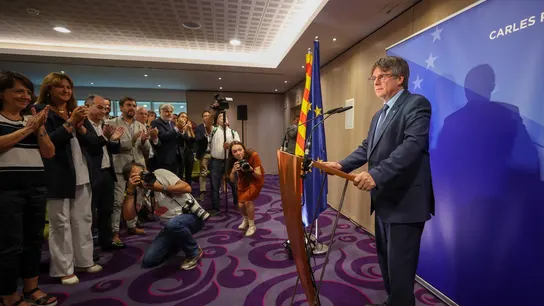 Primero amnistía, luego investidura y referéndum: las claves del discurso de Puigdemont Primero amnistía, luego investidura y referéndum: las claves del discurso de Puigdemont