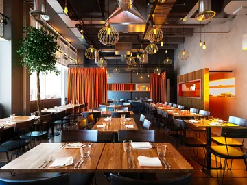 Imagen de archivo de un restaurante Imagen de archivo de un restaurante