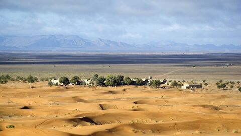 Oasis en el desierto de Merzouga