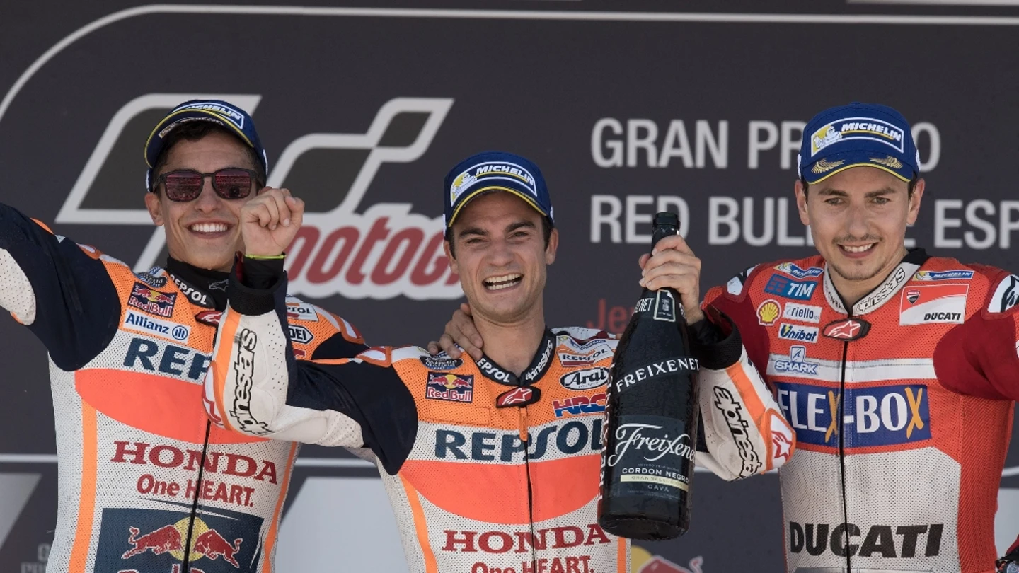 Marc Márquez, Dani Pedrosa y Jorge Lorenzo Marc Márquez, Dani Pedrosa y Jorge Lorenzo