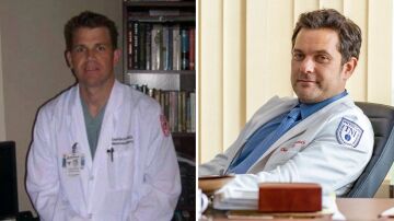 A la izquierda, el verdadero Christopher Duntsch; a la derecha, Joshua Jackson en el papel de 'Doctor Muerte'