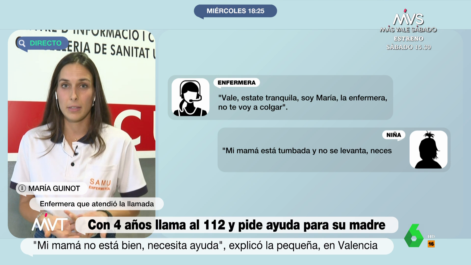 Habla la enfermera que atendió la llamada al 112 de la niña de 4 años que  salvó a su madre: 