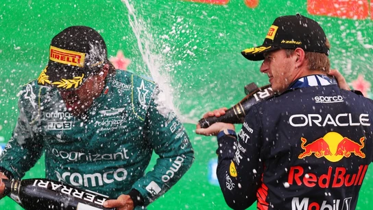 Fernando Alonso y Max Verstappen Fernando Alonso y Max Verstappen