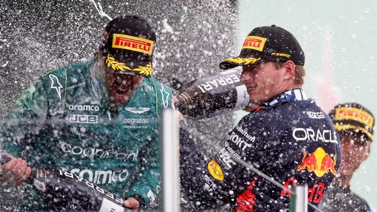 Fernando Alonso y Max Verstappen Fernando Alonso y Max Verstappen